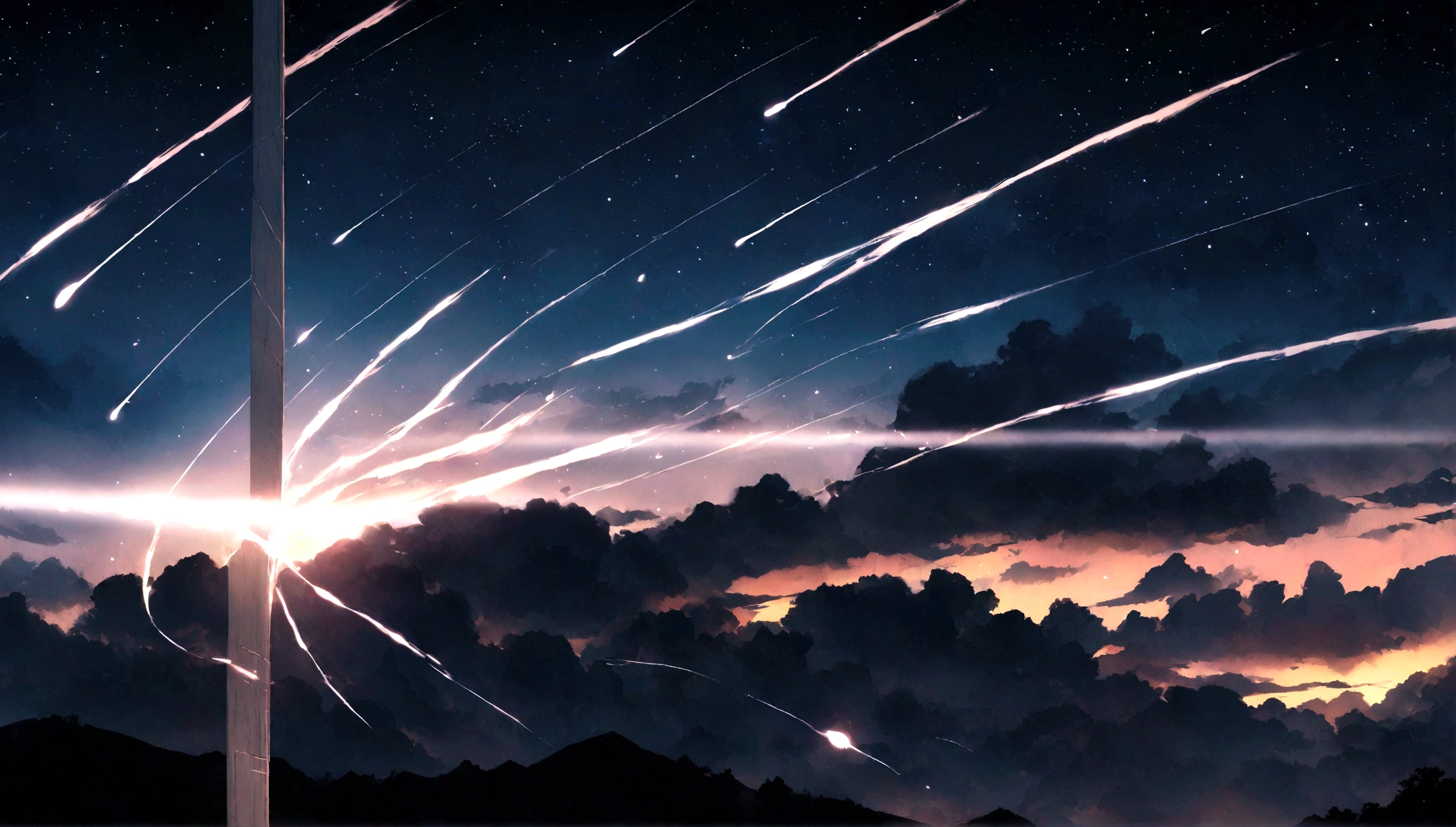 Flowing flash of light　iron　texture　wallpaper　Gorgeous　shooting star