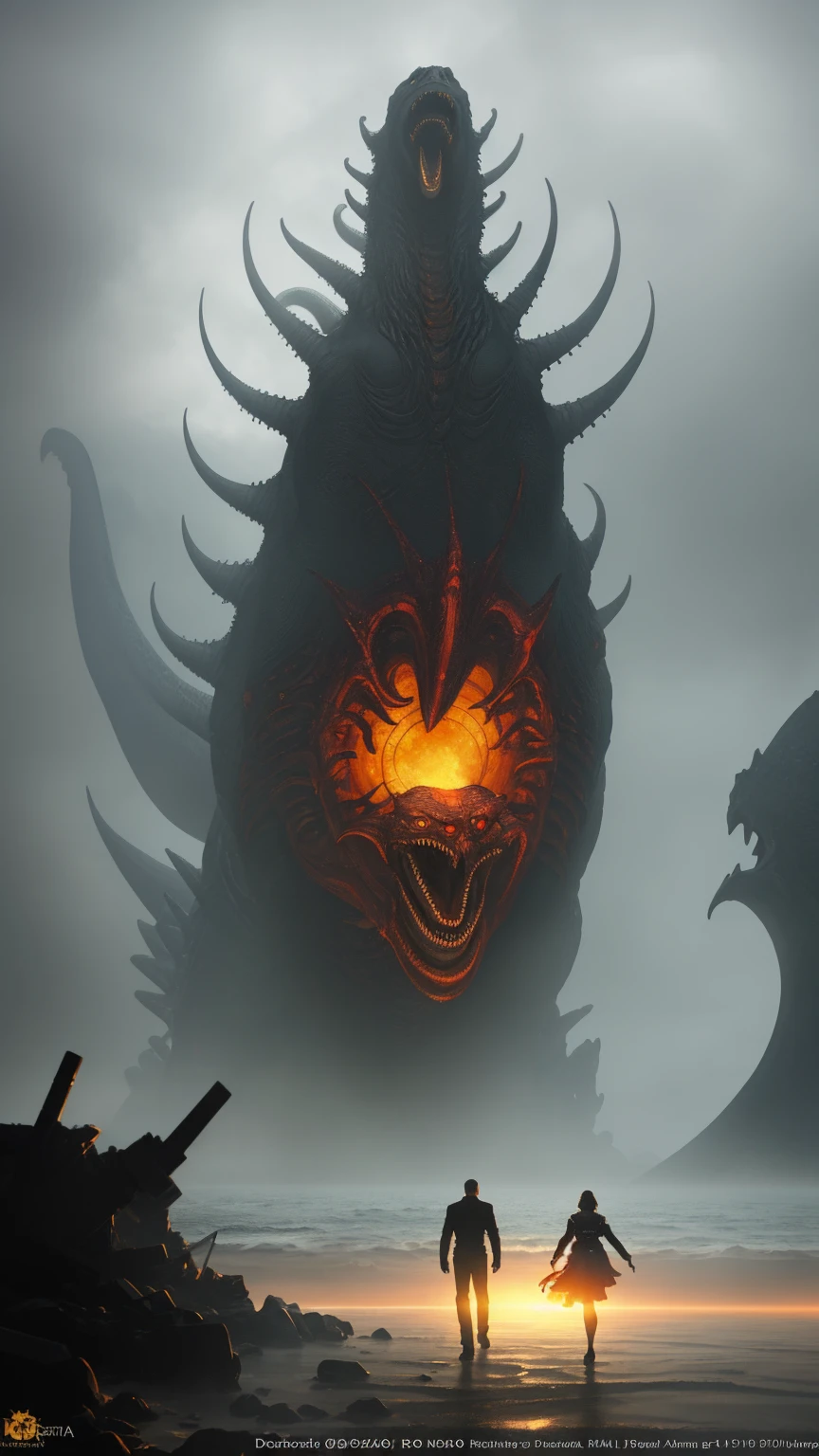 (mejor calidad,4k,8K,high resolution,obra maestra:1.2),ultra detallado,(realista,photorealista,photo-realista:1.37),plano general, (Cthulhu fusion with Godzilla ), ((saliendo del mar rumbo a la ciudad:1.4)) ,Obra de Zdzisław Beksiński, Enayne Barlowe, h. pag. lovecraft, h. R. giger, detallado, high Quality, renderizado en cinema4d, greg rutkowski, Surrealism, motor irreal, tendencia en artstation, fantasy art, pagsychedelic, Dan Mumford, hyperrealism, hiper detallado, renderizado de octanaje, Peter Mohrbacher, Dystopian, misterioso, Sharp focus, Gustave Doré, Johan Grenier, seb mckinnon, Kilian Eng, Iliá Kuvshinov, Barroco flamenco, ukiyo-e, Johan Grenier, Gustave Doré, J. metro. En. Tornero, greg rutkowski, Sturm und Drang