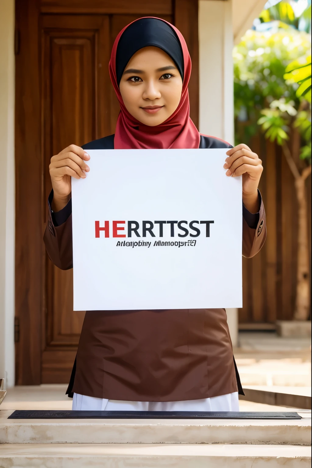 Buat pulpen saja, tampak depan dan belakang, dengan nama Logo is Herryst