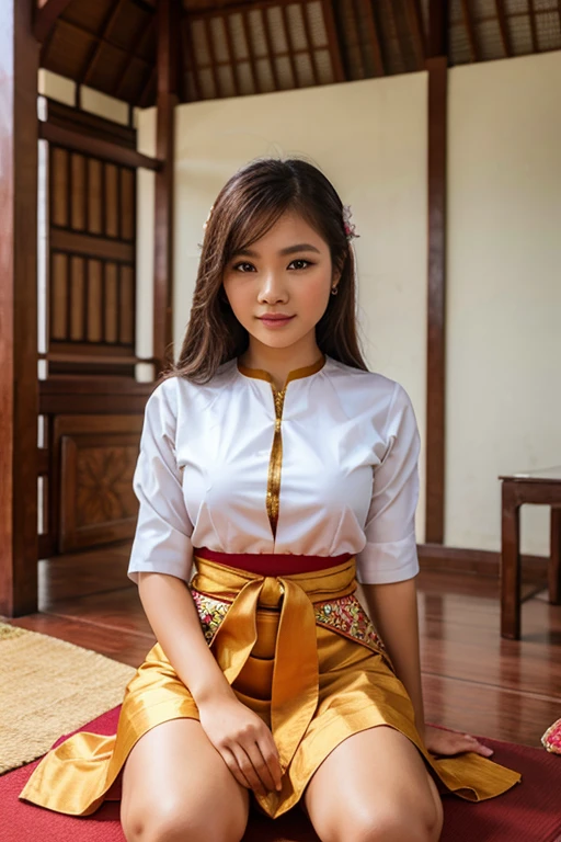 Beautiful girl wearing Thai cloth