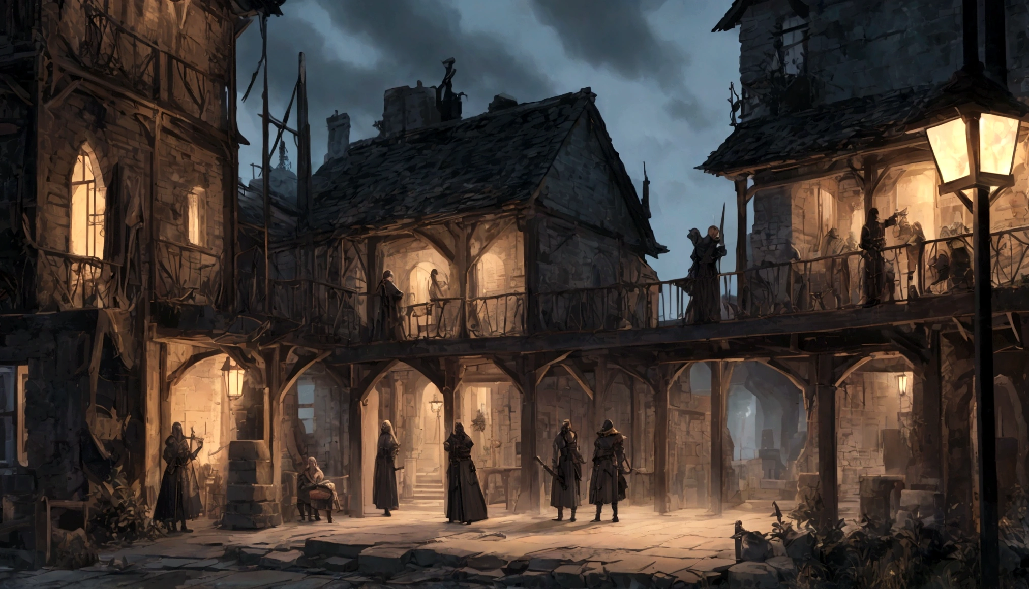 quarto medieval,quarto,Estilo industrial,a noite