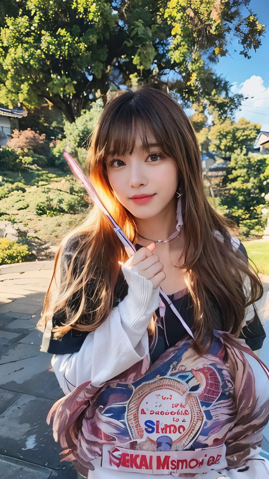 (masterpiece:1.3), (8K, Photorealsitic, Raw photography, Top image quality: 1.4), Japan high school girls、(Random hairstyles:1.2)、cleavage of the breast:1.2、Super Detail Face、Eye of Detail、double eyelid、Bring your chest together、sharp focus:1.2、prety woman:1.4、light brown hair、top-quality、masterpiece、超A high resolution、(Photorealsitic:1.4)、Highly detailed and professional lighting smile、Loose and light knitwear、Shoulder out、slender、serious facial expression、short-haired、Fatal position