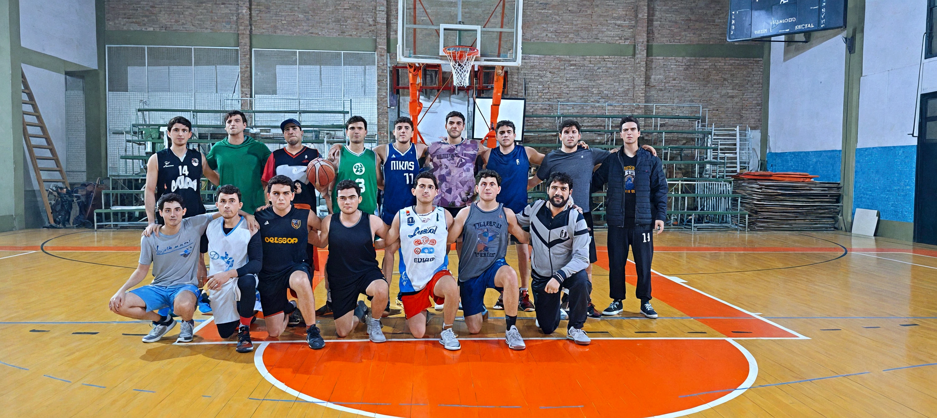 dibujo 3d pixar jugadores hombres basquet