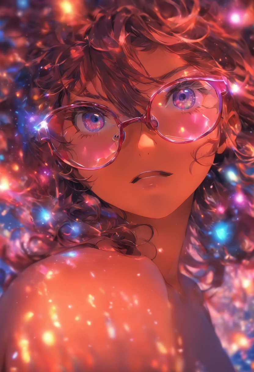 woman　nude　Glasses　null