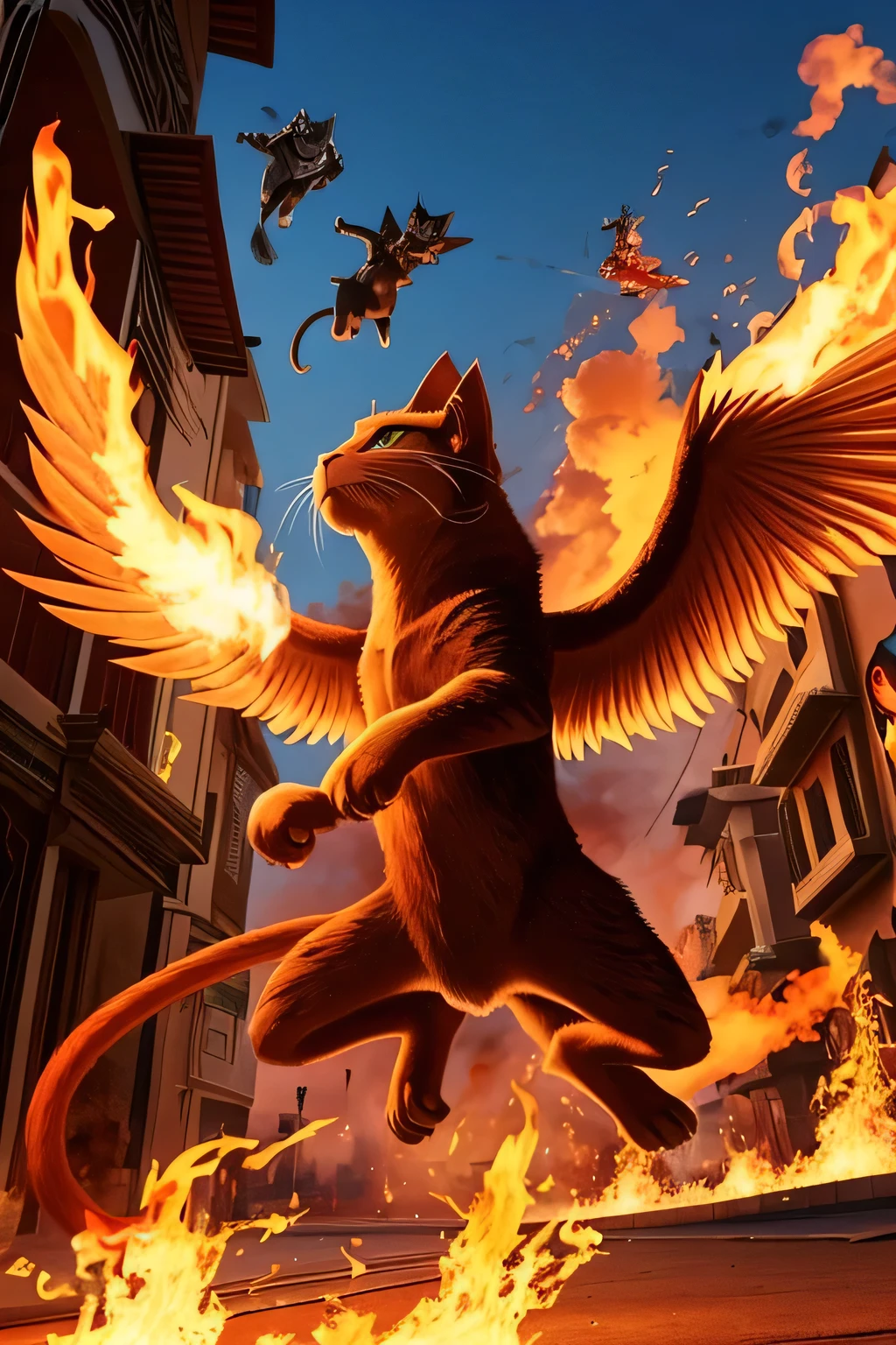 Flame-breathing cats and winged monkeys attack an Arab city.