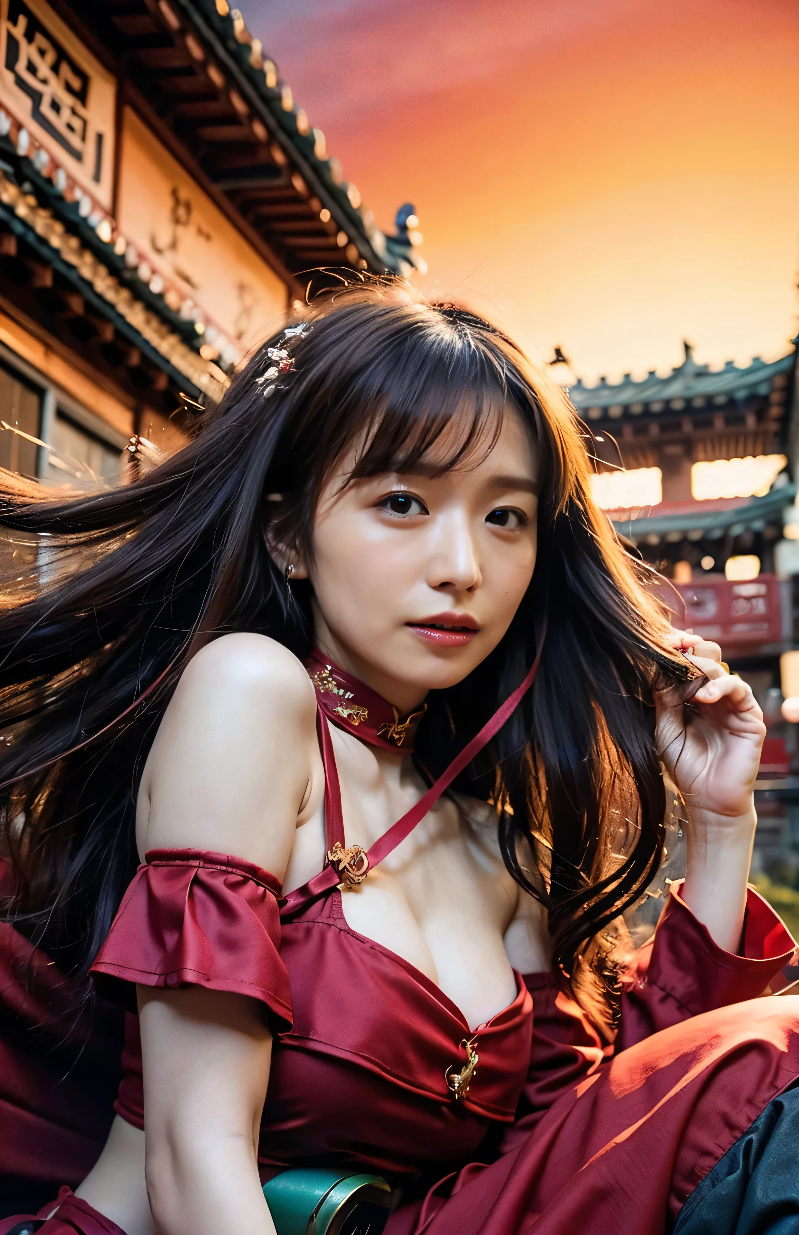 The sky turns red、China's steep mountains々I can see、((hair ornaments:1.5)).A gorgeous gold embroidered Chinese dress、hair ornaments、Tie your hair elegantly、Gorgeous silk cheongsam、((Standing on a boat and posing sexy、Luxurious and shiny wine red Chinese dress with embroidered long skirt:1.4)).A luxurious and shiny silk cheongsam、A luxurious navy blue cheongsam with embroidery、Woman standing on a boat、Light brown hair、Elegant hairstyle、Blue Eyed Woman、A woman with a cute upward gaze、When the sky gets dark、The gentle light of the ship shines、The sky turns red as the sun sets、I can see your body lines in tight clothes、、Elegant navy blue summer knit、Elegant black summer sweater、Short skirt、Dress elegantly着こなす、Luxury Bagedium Shorthair:1.4))、Skyscrapers seen across the sea、Manhattan 私sland is visible offshore、Woman on a sightseeing boat、、The sun shines on her、Light brown hair、Light brown hair、The sky was dyed red、There are clouds、private's cute、An elegantly dressed woman is sitting on a boat and watching the sunset、Her ample breasts are obvious even through her clothes..、The shining sun is so beautiful、Dusk is approaching、Lens flare、I can see the sunset、((Sunlight reflecting off the ocean、Ocean View、The sun shines on the sea、'beautiful.、Small earrings、private'evening、Birds are also flying、、Brown Hair Color、Tying up hair、The woman is on the right:1.4))、Luxury Leather Belts、Shiny clothes、Light beige hair color、Background Blur、Braid only the front hair、Light brown hair、{{Cowgirl Shot}}、((Close-up shot from the waist up、Ample breasts:1.4))、Smile、Silk clothing、Ample breasts that can be seen even through clothes、Braid only the front hair、Cowboy Shot、Gorgeous white collared silk shirt and brown skirt、Dress elegantly、Luxury Bags、A lovely smile、((Ample breasts))、Full body photo、ring、Short skirt、Tuck your hair behind one ear、Silver Necklace、smile、 Elegant ponytail、Caustics、Highly detailed photos、Very beautiful and ideal short hair、Super no makeup、(8k、RAW Photos、highest quality、masterpiece:1.2)、(Realistic、Realistic)、1 girl、((Medium Short Hair、Looking into the camera:1.4))、Hair blowing in the wind