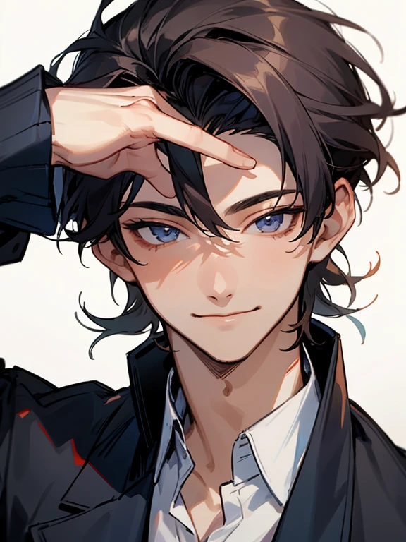 1boy,matured male,Beautiful face,Handsome men,male in his 20s,Best Quality,frontage,a smile