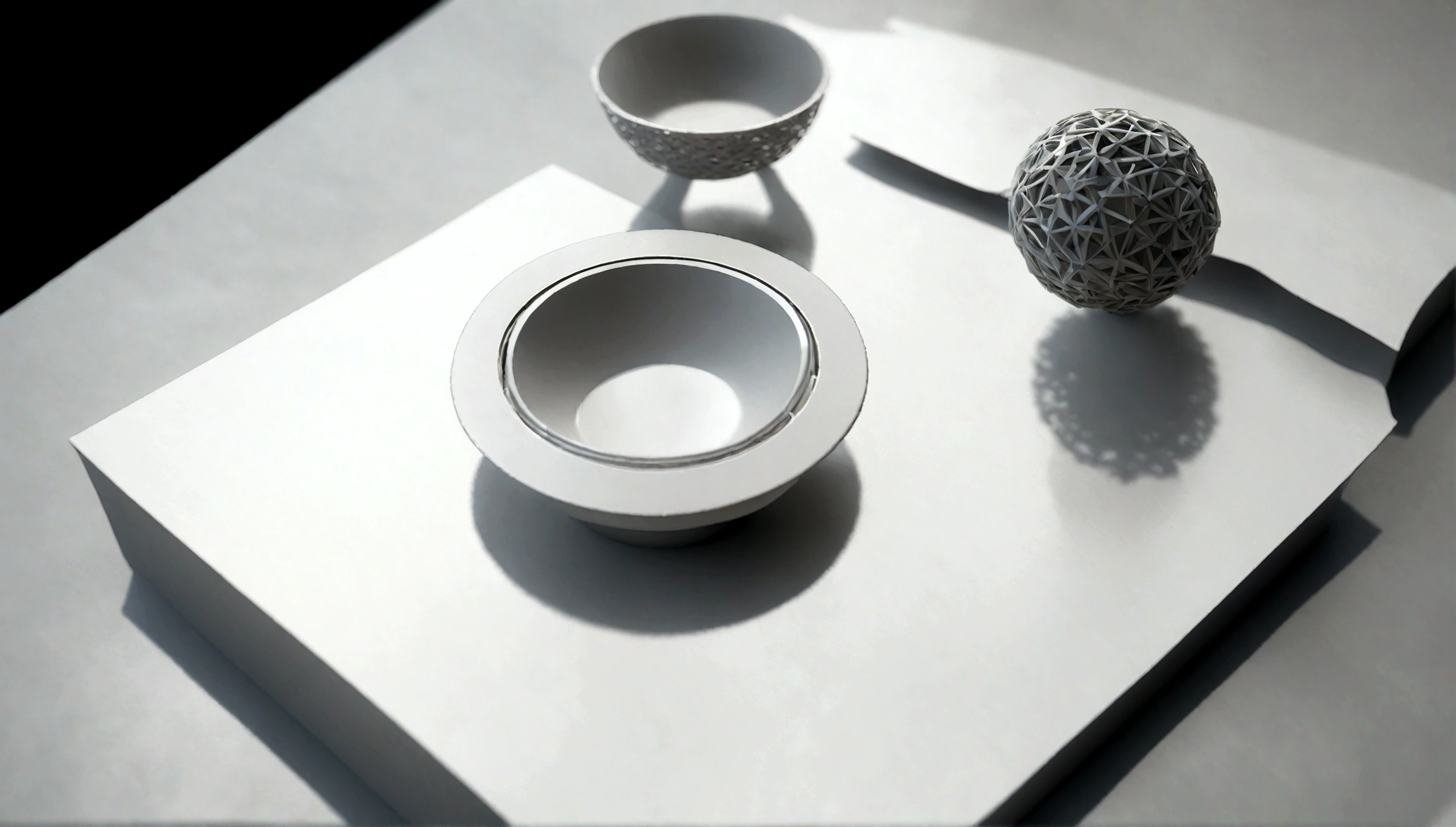 Close-up of a white box placed on a gray surface, white box, 高品質の局所rendering, すべて白のrendering, きれいな3Drendering, On a white table, renderingされたイラスト, 3D White Glossy Thick, The space in the middle, rendering, 3D製品rendering, Product rendering, rendering, Photo Render, 3Drenderingで表現, スタジオ品質のスムーズなrendering,Rectangular shape