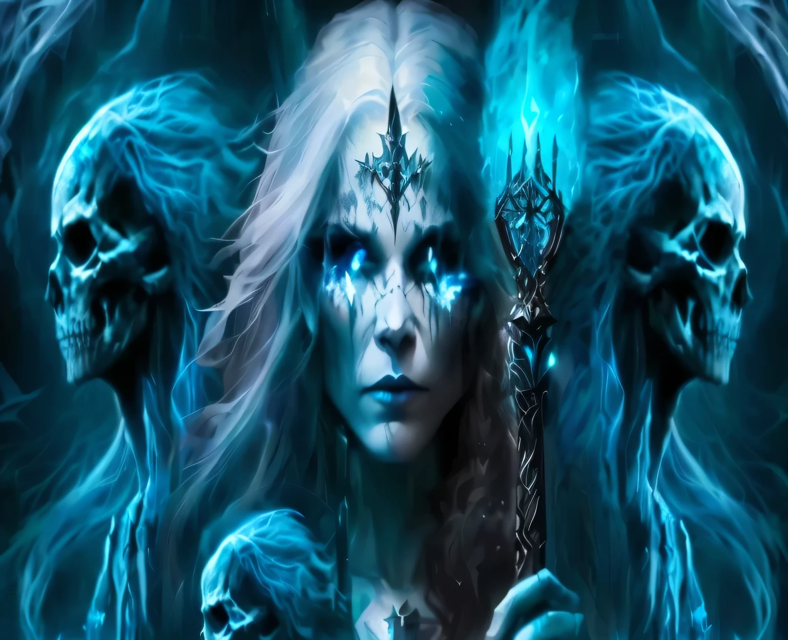 score_9, score_8_up, score_7_up, score_6_up, score_5_up, score_4_up, <lora:SDXLGhostStyle:1> GhostlyStyle, 1girl, ghostly banshee queen, high quality realistic, beautiful eyes, crown made out of bones