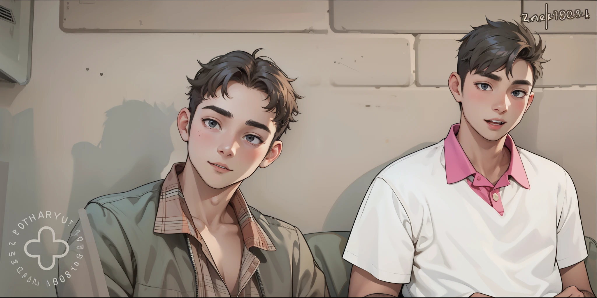 There is a cute boy talking
