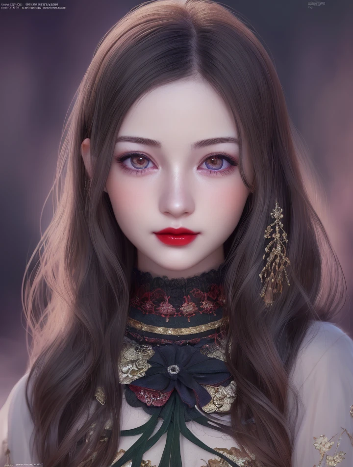 a beautiful japanese young girl, long hair, direct gaze at viewer, warm smile, slight blush, red lips, beautiful detailed eyes, beautiful detailed lips, extremely detailed eyes and face, long eyelashes, 1girl, illustration, oil painting, 3d rendering, photography, detailed background, intricate clothing details, soft natural lighting, warm color palette, dramatic chiaroscuro, cinematic framing, digital art, (best quality,4k,8k,highres,masterpiece:1.2),ultra-detailed,(realistic,photorealistic,photo-realistic:1.37), glamorous anime doll eye