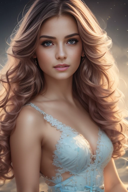 a beautiful ta girl, 1girl, elegant dress, long wavy hair, cute, kawaii, sparkling eyes, long lashes, perfect skin, soft lighting, pastel colors, fantasy, digital painting, (best quality,4k,8k,highres,masterpiece:1.2),ultra-detailed,(realistic,photorealistic,photo-realistic:1.37),intricate details, delicate, whimsical, dreamlike