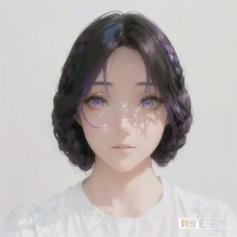 a beautiful girl with twin braids, fair skin, purple and blue gradient hair color, forest fairy, slim face, large eyes, detailed facial features, intricate floral headpiece, flowing dress, ethereal pose, mystical forest background, warm lighting, vibrant colors, cinematic composition, photorealistic, highly detailed, 8k, masterpiece