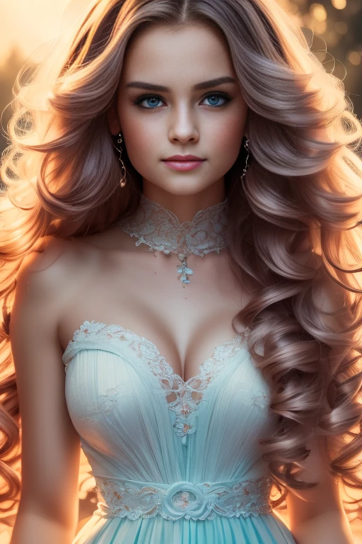 a beautiful lolita girl, 1girl, elegant dress, long wavy hair, cute, kawaii, sparkling eyes, long lashes, perfect skin, soft lighting, pastel colors, fantasy, digital painting, (best quality,4k,8k,highres,masterpiece:1.2),ultra-detailed,(realistic,photorealistic,photo-realistic:1.37),intricate details, delicate, whimsical, dreamlike