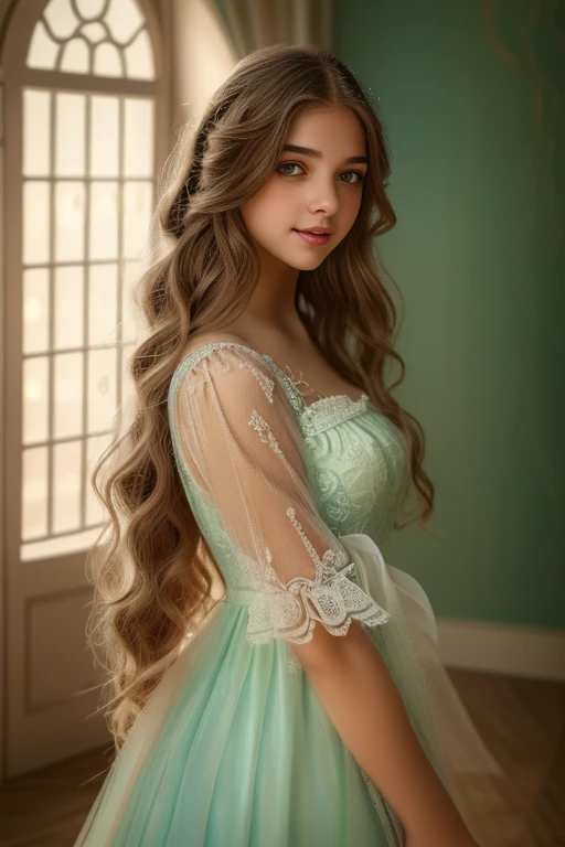 a beautiful lolita girl, 1girl, elegant dress, long wavy hair, cute, kawaii, sparkling eyes, long lashes, perfect skin, soft lighting, pastel colors, fantasy, digital painting, (best quality,4k,8k,highres,masterpiece:1.2),ultra-detailed,(realistic,photorealistic,photo-realistic:1.37),intricate details, delicate, whimsical, dreamlike
