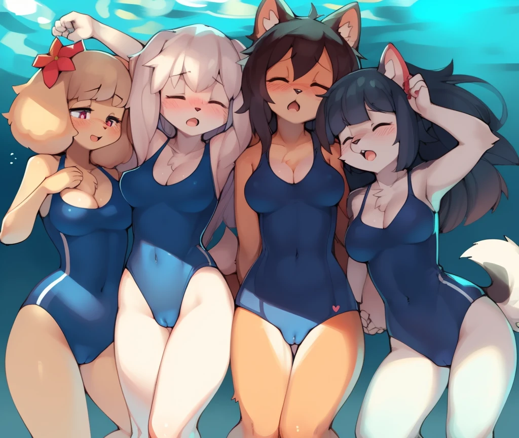 furry, fur, tail, anthro female, female furry, detailed fur, best quality, HD, full body, cameltoe, 5girls, 5 girls in beach, multiple subjects, group, team, adult female, group shot, borzoi girl, cocker spaniel girl, Labrador girl, husky girl, poodle girl, furry, anthro, sexy breasts, breasts, medium breasts, lesbian, yuri, group, multiple girls, front view, standing, long hair, bangs, orgasm, blush, open mouth, cowboy shot, group shot, girls together, 5 girls drowning, sexy, full body, underwater, ocean, dark light, underwater, orgasm, eyes closed, portrait, closed up, open mouth, underwater, ocean, dark light, underwater, drowning, panic, sad, blue cheek, girl, perfect breasts, underwater, ocean, dark light, underwater, ((detailed fur)), ((detailed shading)), ((beautiful render art)), by wamudraws, sexy, underwater, partially underwater shot, old school swimsuit, lying, on back, scream, peril, arms behind back, 20girls eyes closed, sleeping, blue one-piece swimsuit