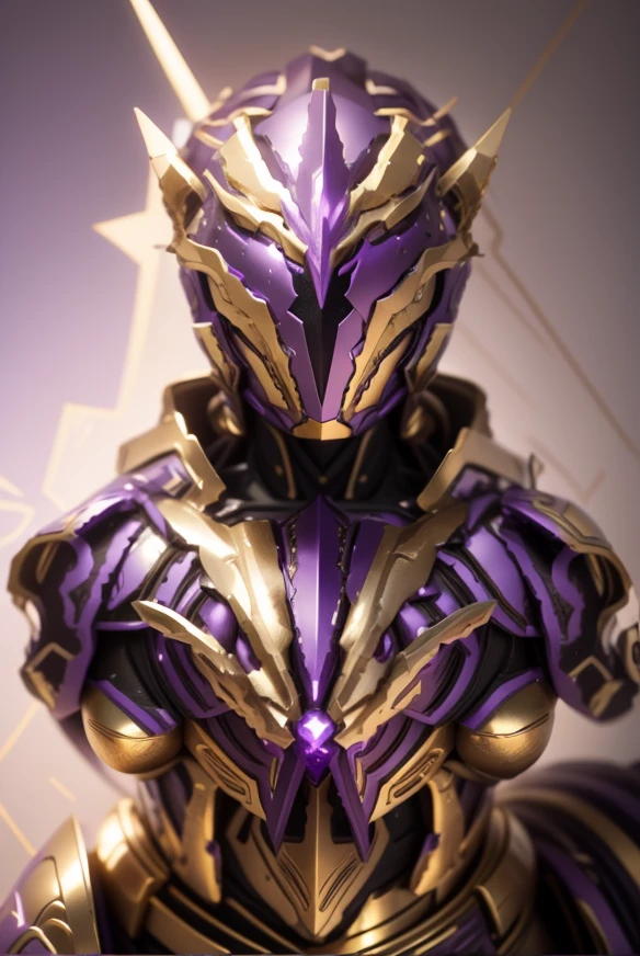 The color changes to purple and gold，Some purple and gold（Ensure its layering and armor texture，Purple is the main color，Add some gold for decoration，Gold and purple should have a symbiotic feeling）