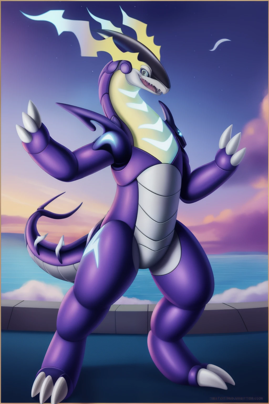 Anthro, Furry, scalie, Miraidon, transformation