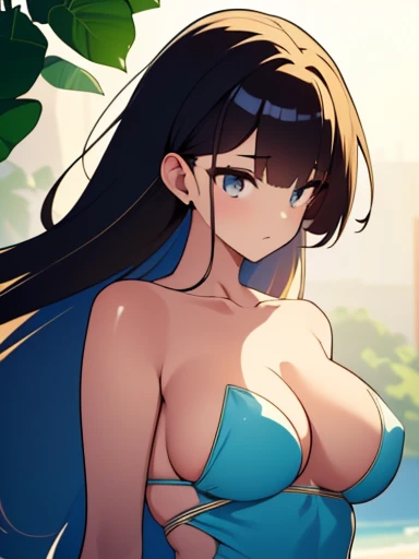 highest quality、Highest image quality、masterpiece、),、Super beautiful women ((22 years old OL big bust、、slender、beautiful hip,Close-up, BeautifulHigh quality、BeautifulArt、)muste piece、visual art、Depth of the bounds written、gentle light、kind on the skin, swimsuit, fully body