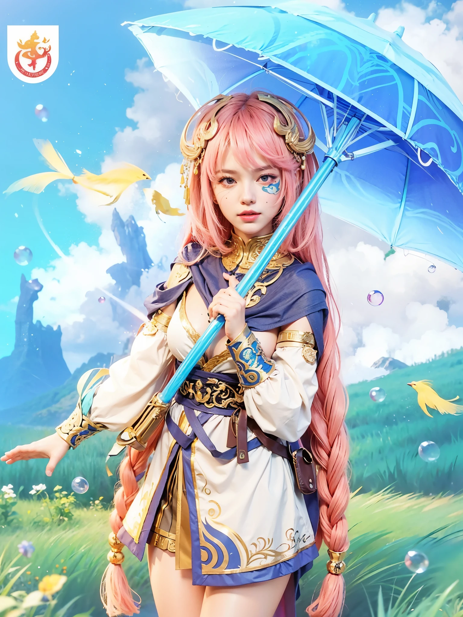 a close up of a 4 girls ,pink hair , big booobs , shadowbringers cinematic, 4 k detail fantasy, a beautiful fantasy empress, game cg, xianxia fantasy, xianxia hero, 2. 5 d cgi anime fantasy artwork, cinematic goddess close shot, ruan jia and artgerm, wow 4 k detail fantasy, hyperdetailed fantasy character