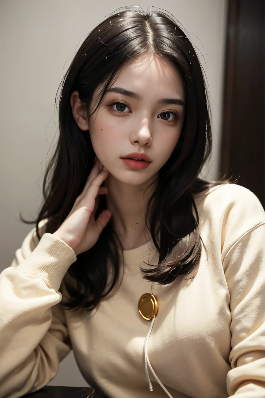 highest image quality, masterpiece, Super:1.4), Number of photos, 1 girl in,Highly detailed face and skin textures, Delicate eyes, Realistic eyes, 美丽Delicate eyes, (Realistic skin), attractive, Super锋利度, Surrealism, Very detailed, Golden Ratio, (Sweatshirt, water leakage, That'it'too dark, despair, Compassionate, poor, light, Big watery eyes, Big watery eyes, (Torn clothes: 1.5), ((wet clothes: 1.4)), Shoulder, True Rain, Wet hair, ((South Korea, Close-up of face))