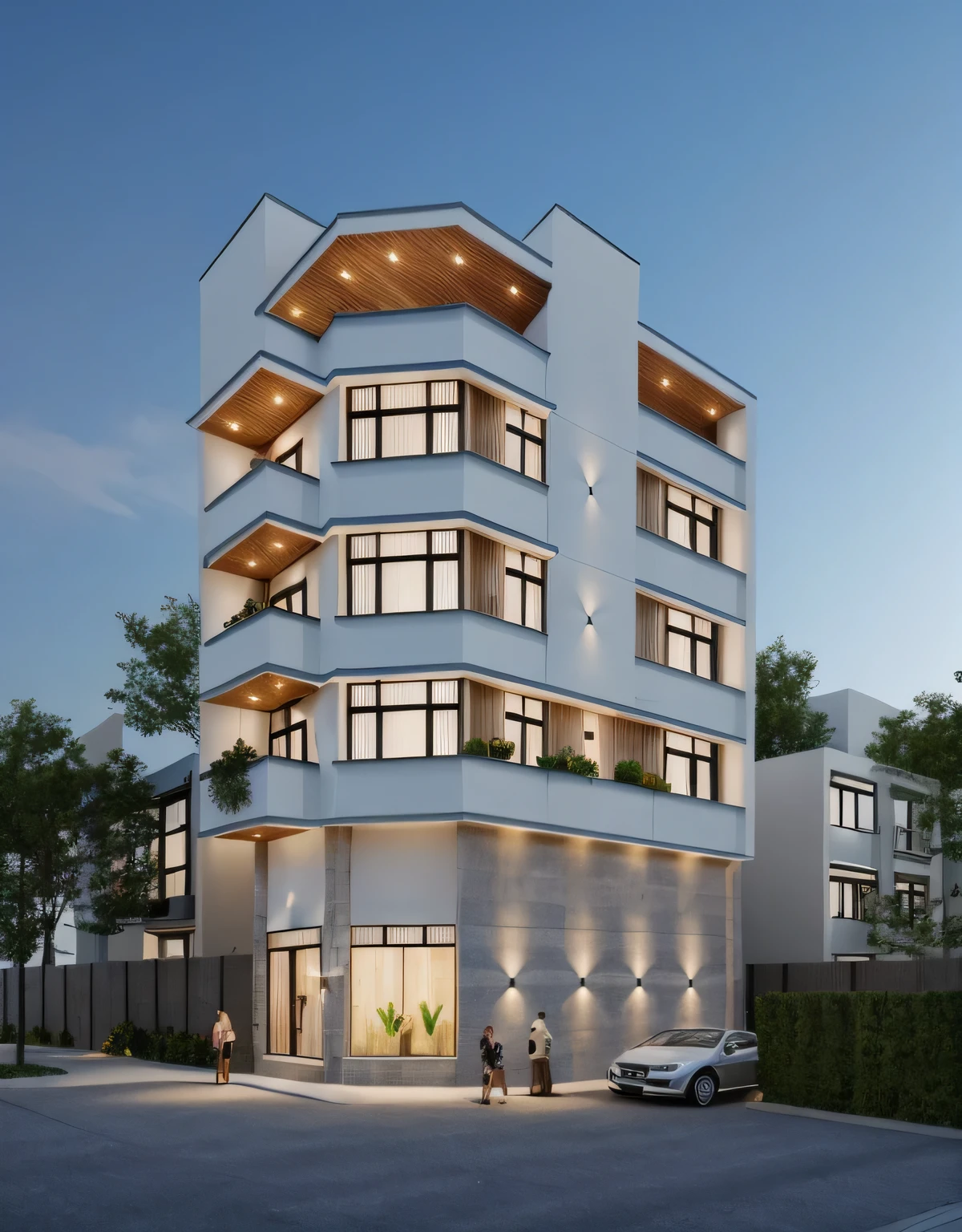 ((1 morden house like egg format)), main material by ((white wall)), 1large yard, 1 road runs in front of the house, (((VERTICAL WALLs was covered by white color))), (RAW photo, real, best quality, masterpiece:1.2), look morden minimalist, 1 road in front of the house, dynamic lighting:1.3, (hyper realistic, photo-realistic:1.2), high quality, (dark lighting:1.2), perfect lighting, archdaily, no human