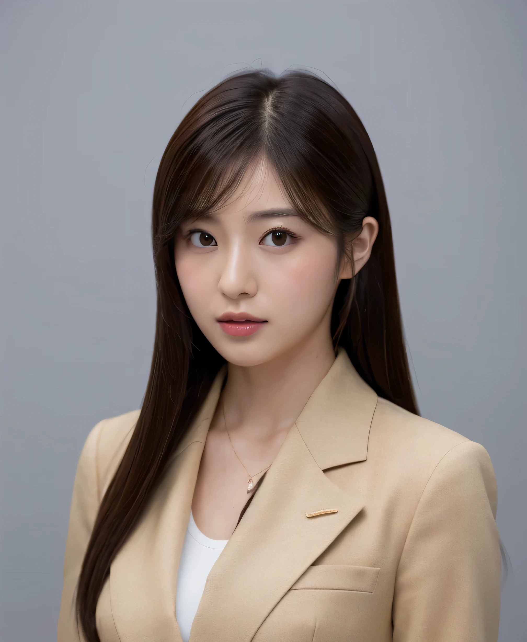 white background, Upper body photo, standing and looking straight ahead, best quality, masterpiece, ultra high resolution,(photo realistic:1.4),arafed asian women in a business suit posing for a picture, young asian women, wearing a business suit, a young asian women, professional profile photo, young business woman, girl in suit, japanese girl, asian women, girl in a suit, Beautiful japanese girl face, an asian women, elegant japanese girl, cookie, Korean woman, wearing a business suit
