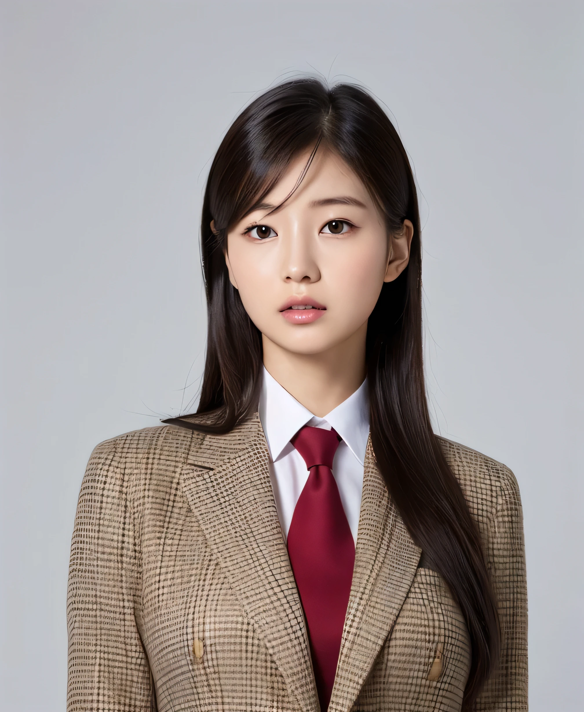 white background, Upper body photo, standing and looking straight ahead, best quality, masterpiece, ultra high resolution,(photo realistic:1.4),arafed asian women in a business suit posing for a picture, young asian women, wearing a business suit, a young asian women, professional profile photo, young business woman, girl in suit, japanese girl, asian women, girl in a suit, Beautiful japanese girl face, an asian women, elegant japanese girl, cookie, Korean woman, wearing a business suit