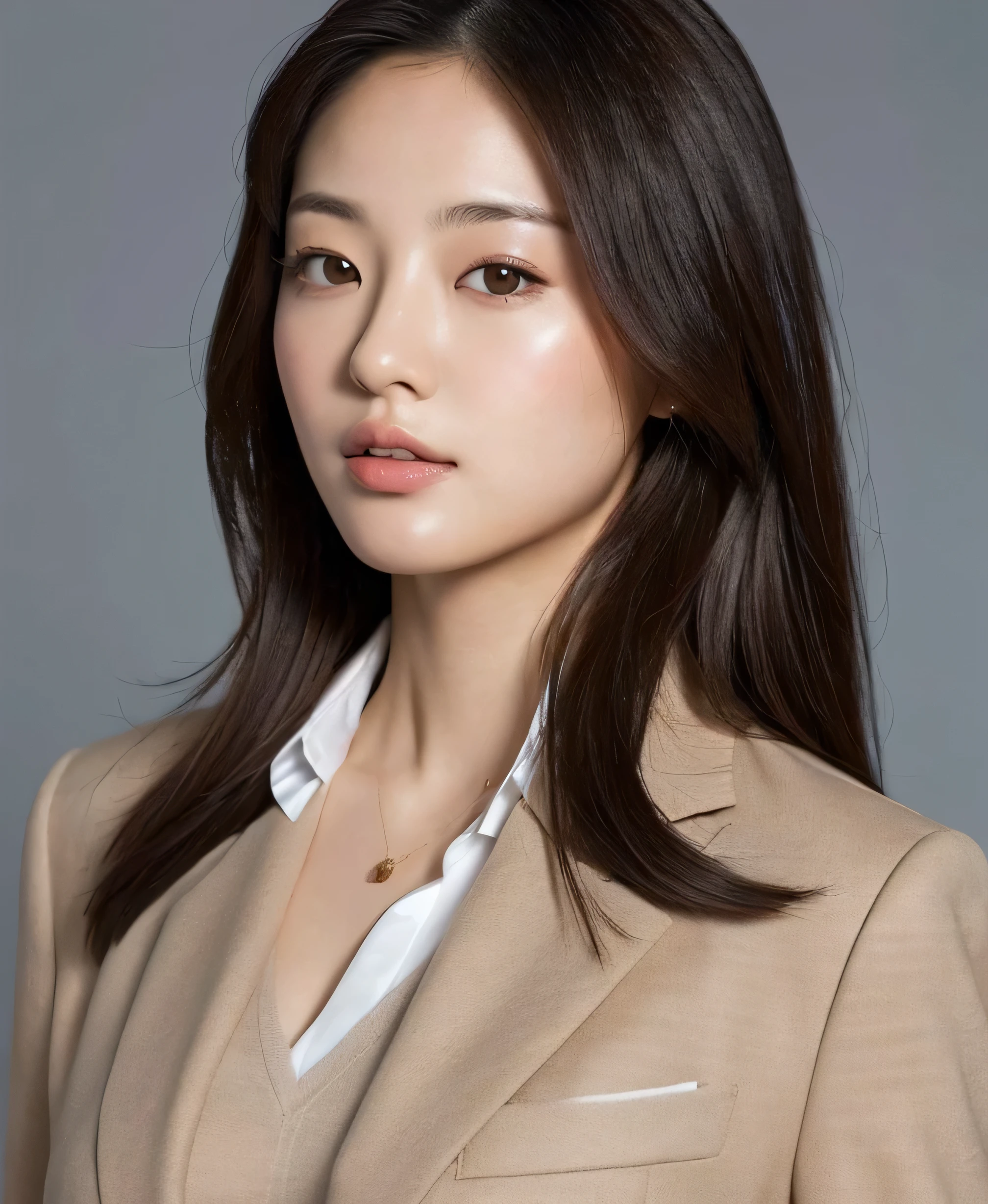 white background, Upper body photo, standing and looking straight ahead, best quality, masterpiece, ultra high resolution,(photo realistic:1.4),arafed asian women in a business suit posing for a picture, young asian women, wearing a business suit, a young asian women, professional profile photo, young business woman, girl in suit, japanese girl, asian women, girl in a suit, Beautiful japanese girl face, an asian women, elegant japanese girl, cookie, Korean woman, wearing a business suit