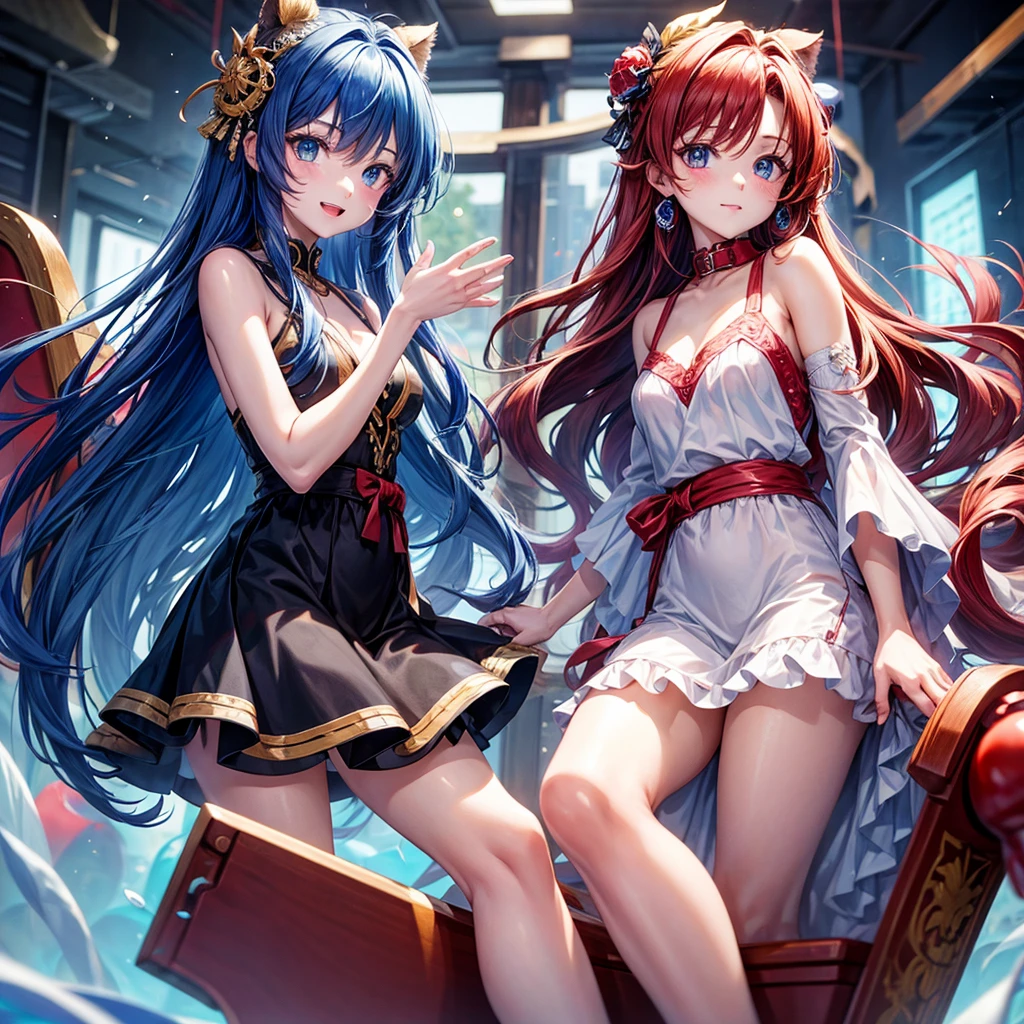 Red Blue Hair、One good looking girl、anime