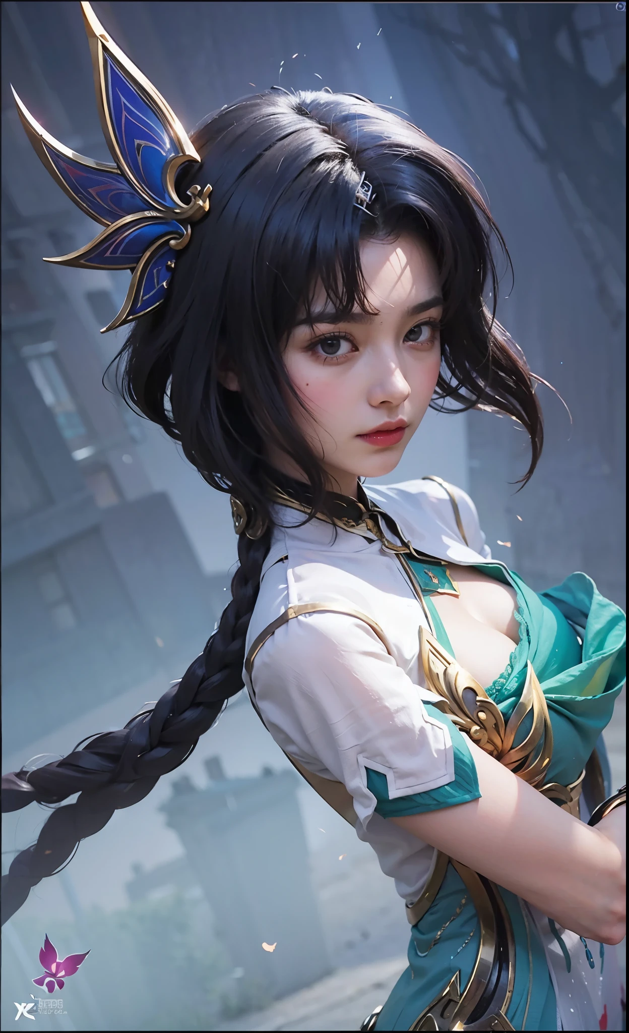a close up of a 4 girls  ,pink hair , big booobs ,  shadowbringers cinematic, 4 k detail fantasy, a beautiful fantasy empress, game cg, xianxia fantasy, xianxia hero, 2. 5 d cgi anime fantasy artwork, cinematic goddess close shot, ruan jia and artgerm, wow 4 k detail fantasy, hyperdetailed fantasy character