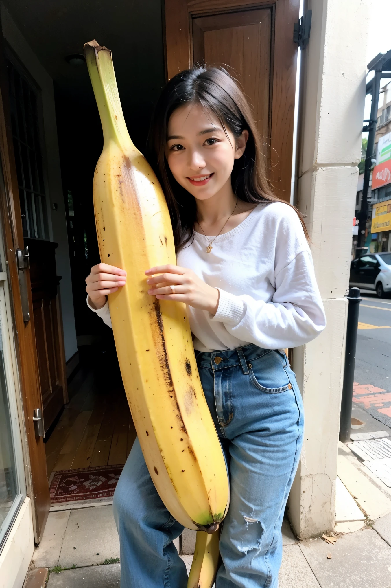 A fresh banana
