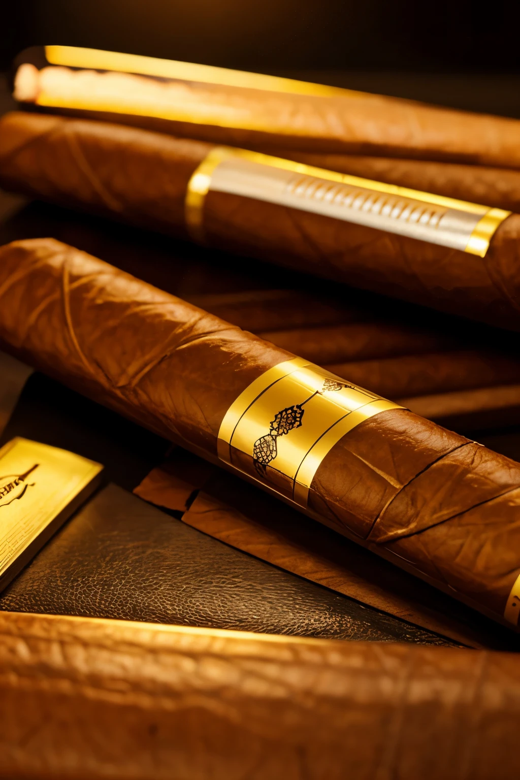 Old bookshelf, zoom in on the books, put Cuban cigars instead of books, show it from the front
