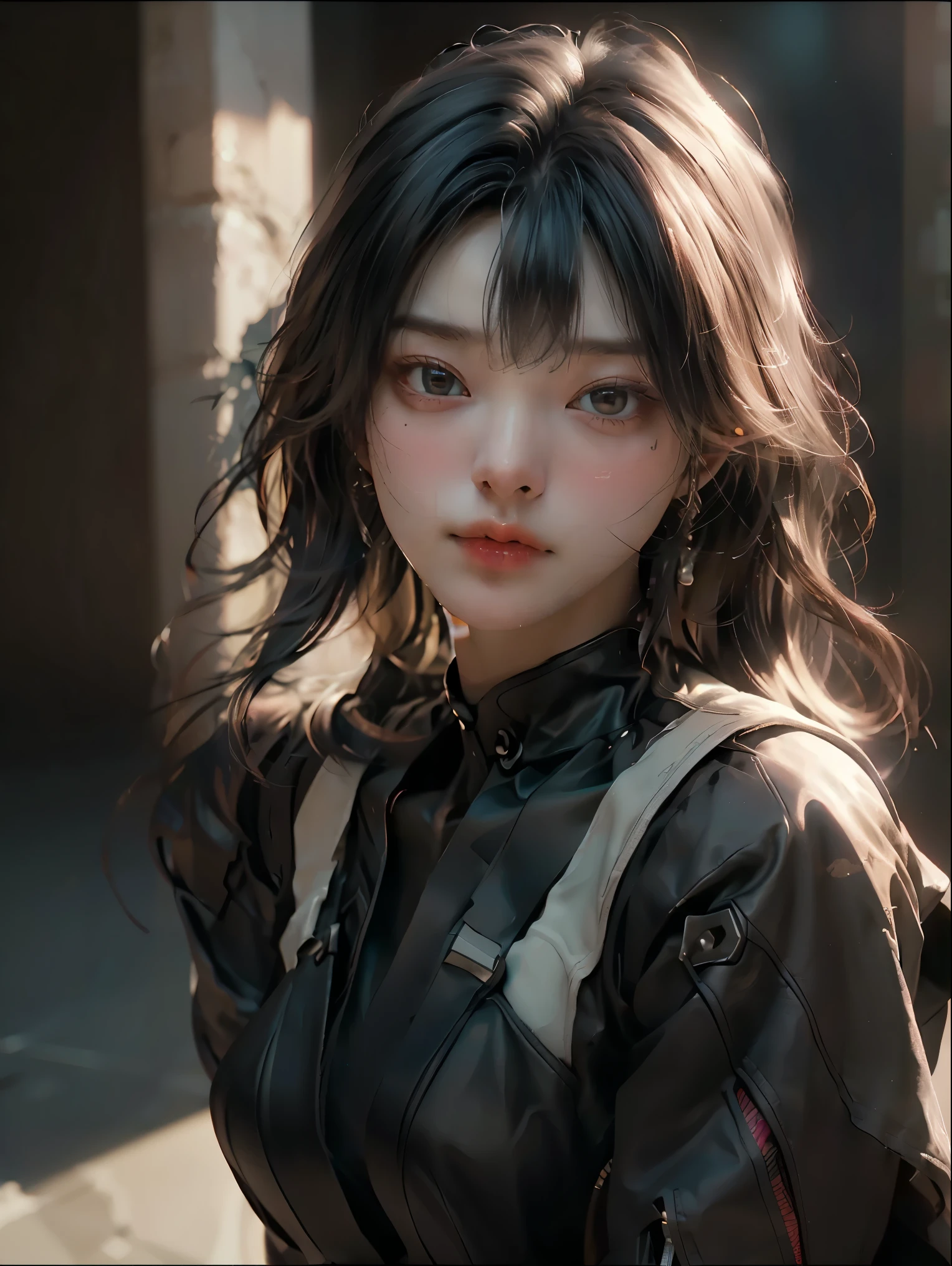 ((Best quality)), ((masterpiece)), (detailed:1.4), 3D, an image of a beautiful cyberpunk female,HDR (High Dynamic Range),Ray Tracing,NVIDIA RTX,Super-Resolution,Unreal 5,Subsurface scattering,PBR Texturing,Post-processing,Anisotropic Filtering,Depth-of-field,Maximum clarity and sharpness,Multi-layered textures,Albedo and Specular maps,Surface shading,Accurate simulation of light-material interaction,Perfect proportions,Octane Render,Two-tone lighting,Wide aperture,Low ISO,White balance,Rule of thirds,8K RAW,