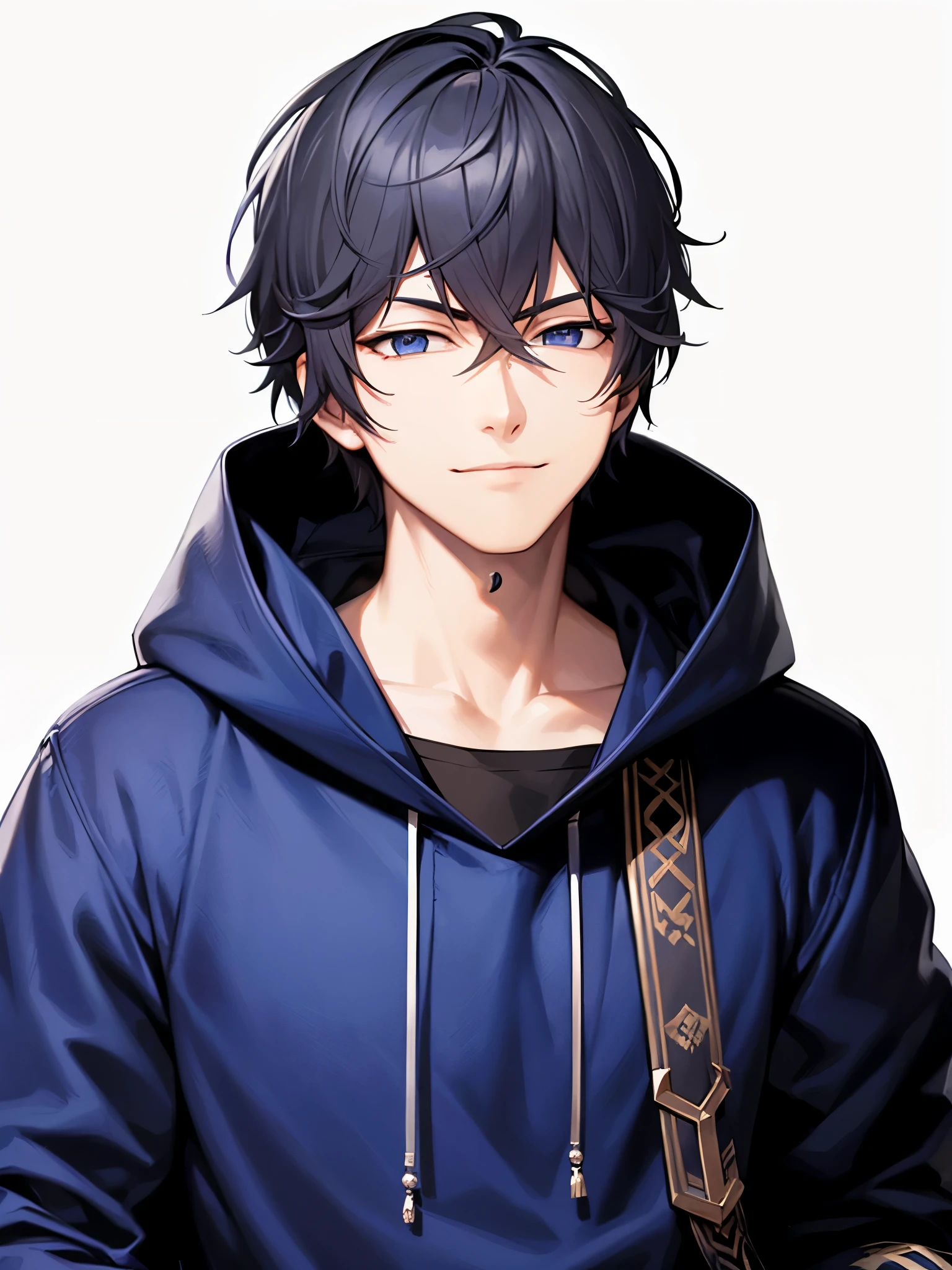 a handsome guy、Serious expression、Cool and beautiful face、Highly Detailed CG Unity 8K Wallpaper, (super masterpiece, Beautiful person, well detailed face polluted smile, It's photorealistic, Hyperrealistic)Cool and handsome face、evil smile face