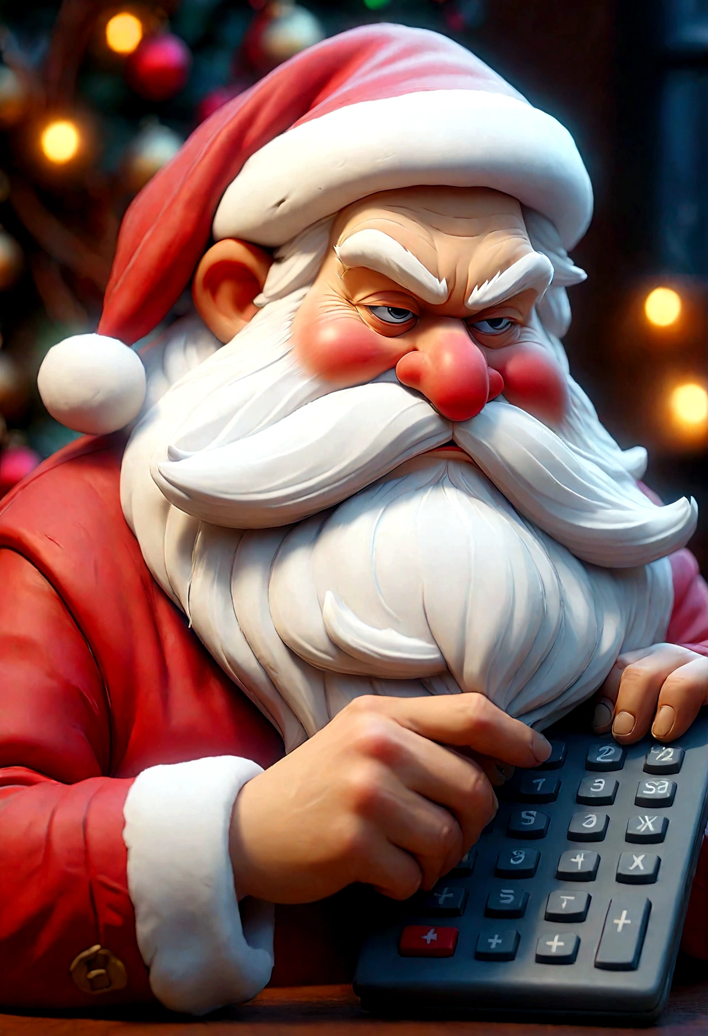 xmass santa working in calculator