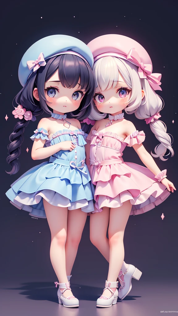 ((arm pits)), ((petite, bishojo two girls)), ((kawaii lolie)), ((kawaii loli eye (masterpiece), (top quality), (hyper detailed), (exquisite), (depth), (crisp), (8k), (beautiful and aesthetic), (super detailed skin), (high standard), (high resolution), (perfect anatomy), (full body), (blush), (casual strapless), (lesbian, french kiss)