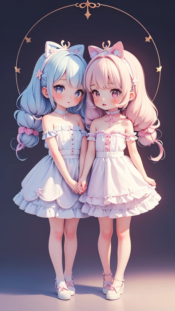 ((arm pits)), ((petite, bishojo two girls)), ((kawaii lolie)), ((kawaii loli eye (masterpiece), (top quality), (hyper detailed), (exquisite), (depth), (crisp), (8k), (beautiful and aesthetic), (super detailed skin), (high standard), (high resolution), (perfect anatomy), (full body), (blush), (casual strapless), (((lesbian, french kiss)))