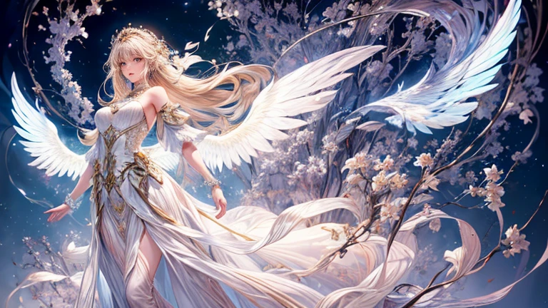 (highest quality,8k,CG,Beautiful details upper body,,Thumb Girl,Translucent coat dress,Complex facial features,length,Flowing hair,Almond-shaped eyes,Exquisite eye makeup,length fluttering eyelashes,Blinking big eyes,Starry Sky,Exquisite lip detail,Soft and harmonious style)(Top quality), (Super detail), (Hi-res) cute
Tantra teens, metatron, 6 Silver angel wings, light brown multicolored straight hair, full body tatto, white and gold metallic sexy  Tantra maid armor costume, bare shoulders, Magic Circle, beautiful concept art, Swirling Elemental, quality, UHD, heaven room, full back