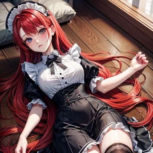 Redhead Maid clothes Morbid paleness