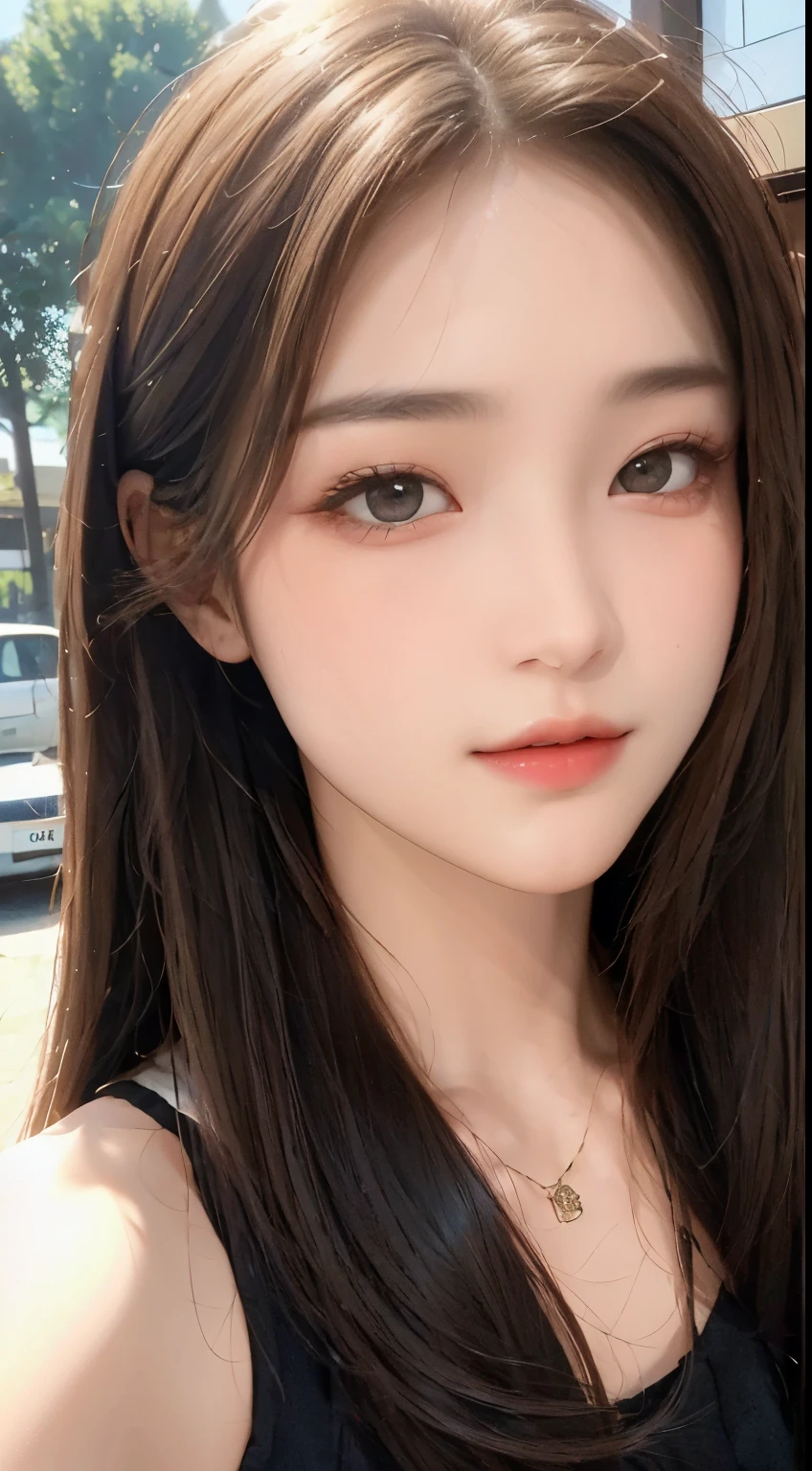 （（best quality，8K，masterpiece：1.3）），perfect beauty：1.4，hip：1.2，（layered hairstyle：1.2）），（distance：1.3），Ultra-delicate texture for face and skin，full body lesbian，Exquisite eyes，double eyelid work，Whitens the skin，short hair，pretty korean beauty（with a round face：1.5），（Noir，short skirt：1.6）laugh
