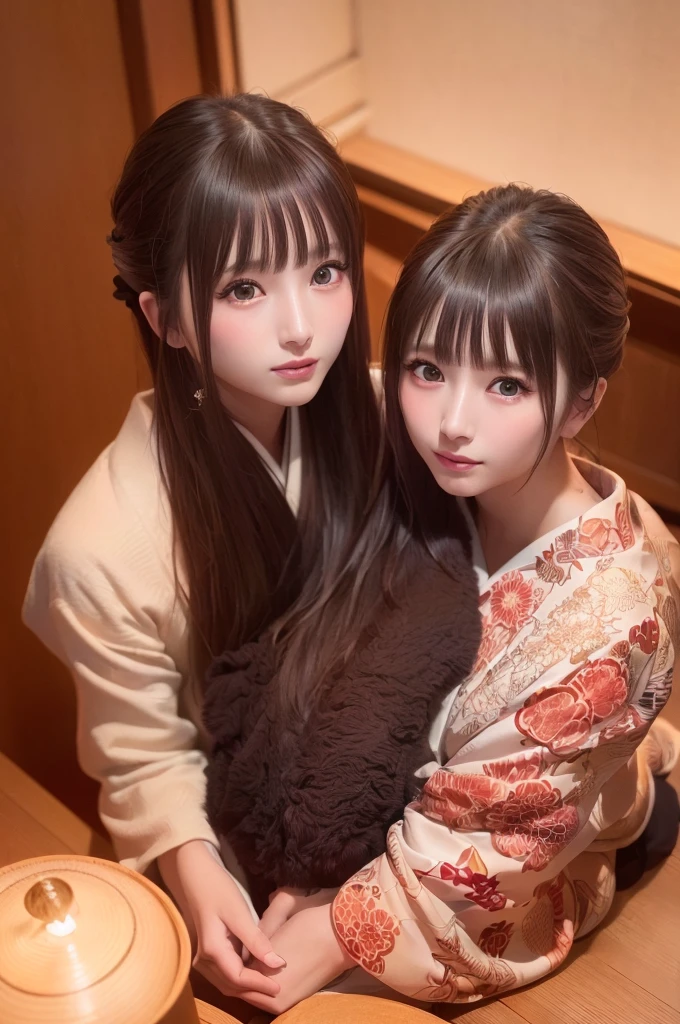 (high resolution、high quality、High resolution、detailed、8k、masterpiece）、超A high resolution、(Photorealistic:1.3)、RAW Photos、((Ultra-Realistic Details))、Portrait、Global Illumination、Shadow、Octane Rendering、8k、Super sharp、Beautiful breasts、Beautiful Eyes、非常に複雑なdetailed、Realistic Light、CGSoation Trend、ネオンのdetailed、The light is gentle、woman１people、Alluring、Oiran、超美people、A beauty that everyone falls in love with、Sitting in a place overlooking Yoshiwara at night、The light of the red lanterns is sparkling、Japanese Landscape、Edo Period、hairdresser、Moe
