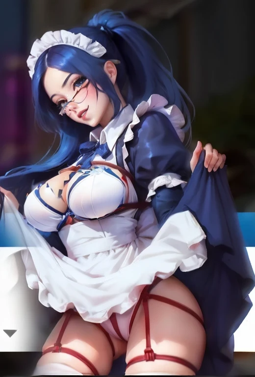 Ultra-clear redrawn with white bra