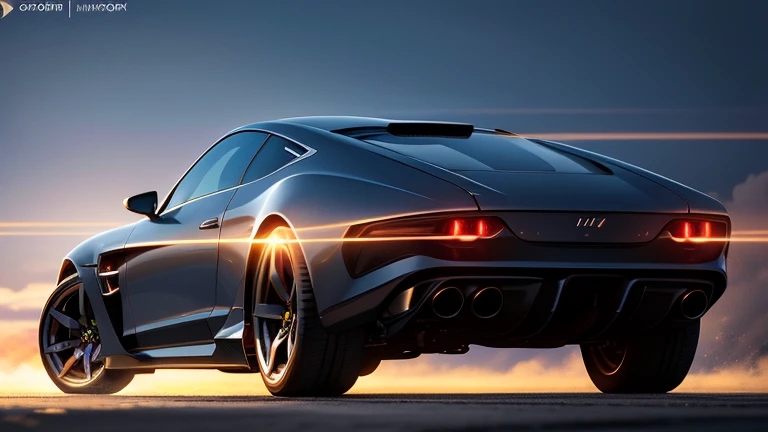 1960s luxury sedan, rear view, futuristic fantasy, epic sci-fi scene, intricate detailed design, glossy metallic body, glistening chrome accents, dramatic lighting, moody atmosphere, cinematic composition, photorealistic rendering, masterpiece, (best quality,8k,highres,masterpiece:1.2),ultra-detailed,(realistic,photorealistic,photo-realistic:1.37),cinematic lighting,dramatic shadows,volumetric fog,glowing energy field,gleaming chrome,aerodynamic body,intricate details,sleek and stylish