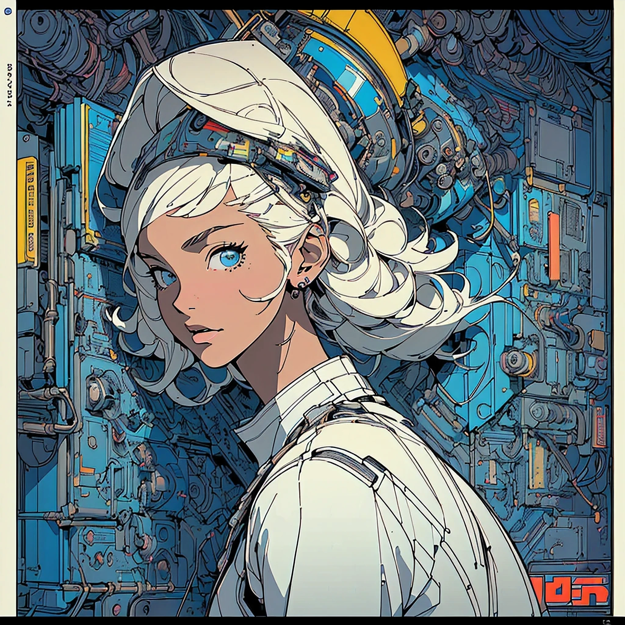 ((((highest quality))),(((masterpiece))),(((32k))),(((solo:1.2))),(((1girl:1.2))),(((geometric movie poster))),(((futuristic))),(big breasts),(((American comic))),(((anime))),colorful,(((complicated background))),(((ultimate  detailed perfect lady))),(((bust up, portfolio))),((the perfect detailed beautiful woman)),(((highlight))),perfect physical, perfect fingers, propaganda, Bauhaus, (((detailed complicated background))),(((detailed mechanic,machine)))