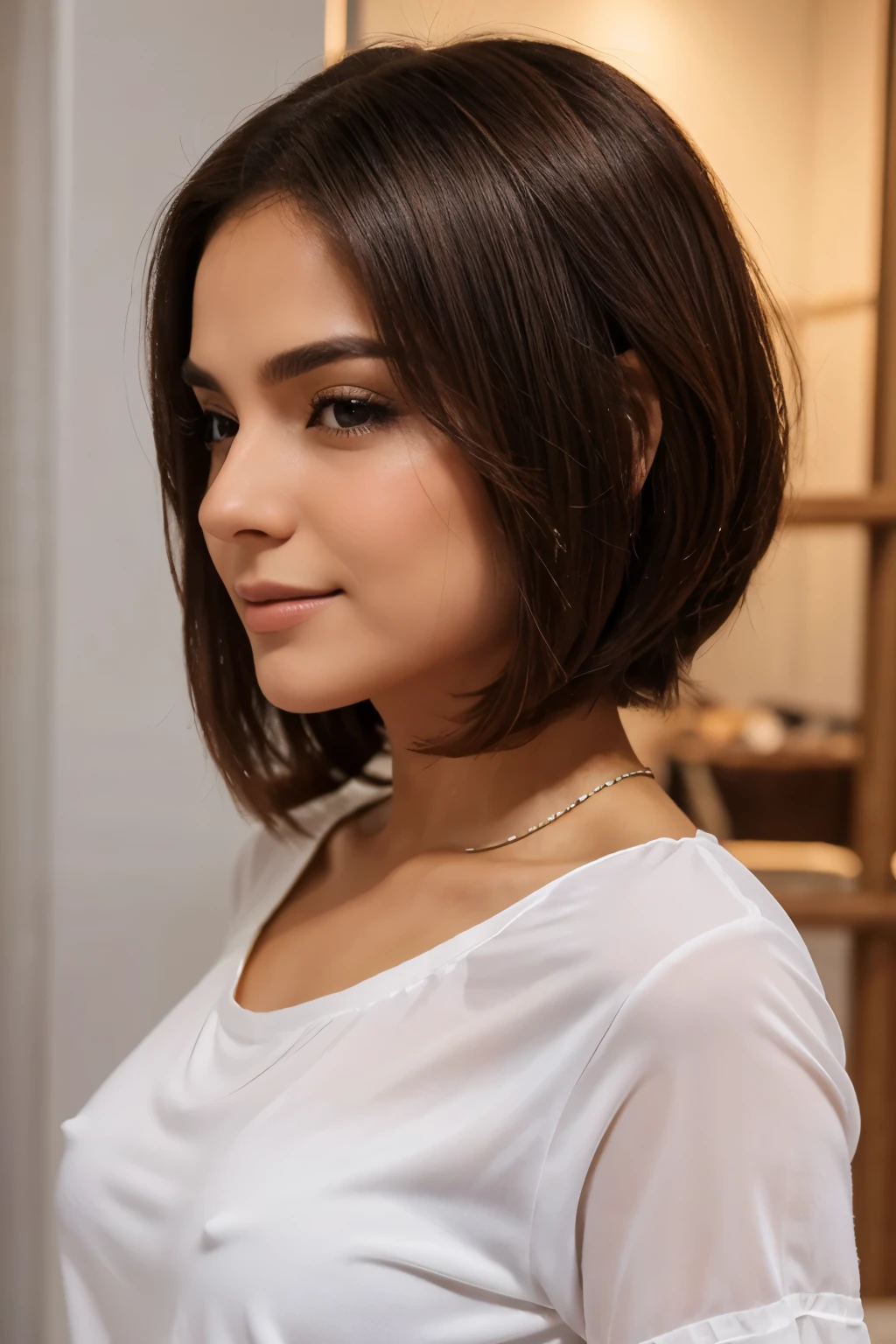 loira novinha cabelos compridos risos, em camisa de noite branca transparente