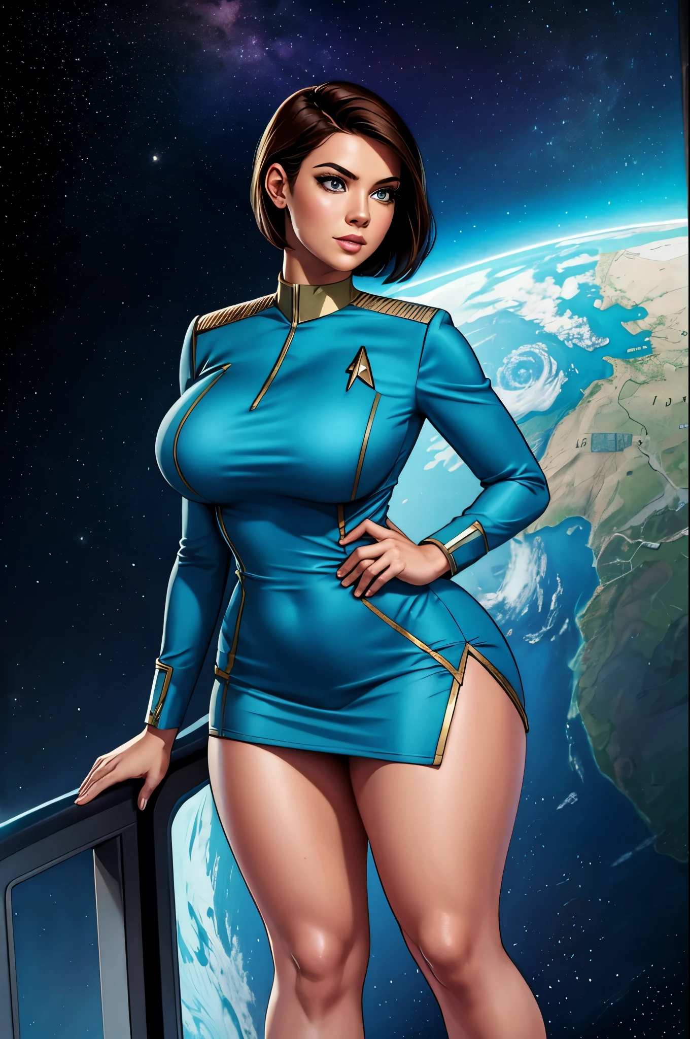 star trek, woman in short dress, curvy