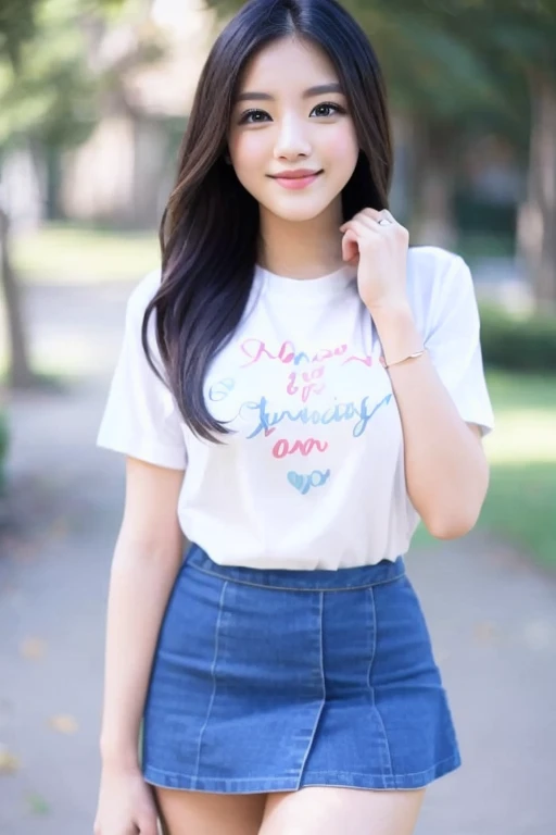 T-Shirts, mini skirt