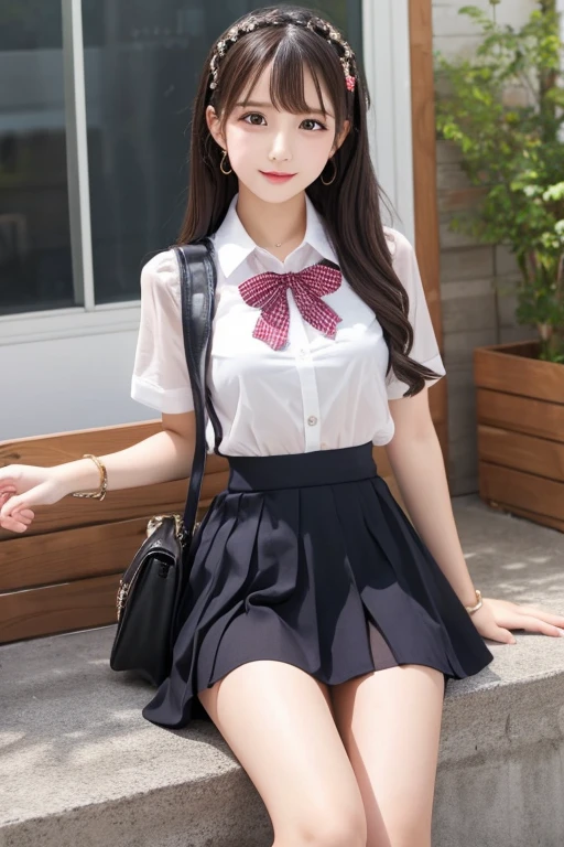 beautiful girl、Idol、high school girl、See-through、mini skirt、sit