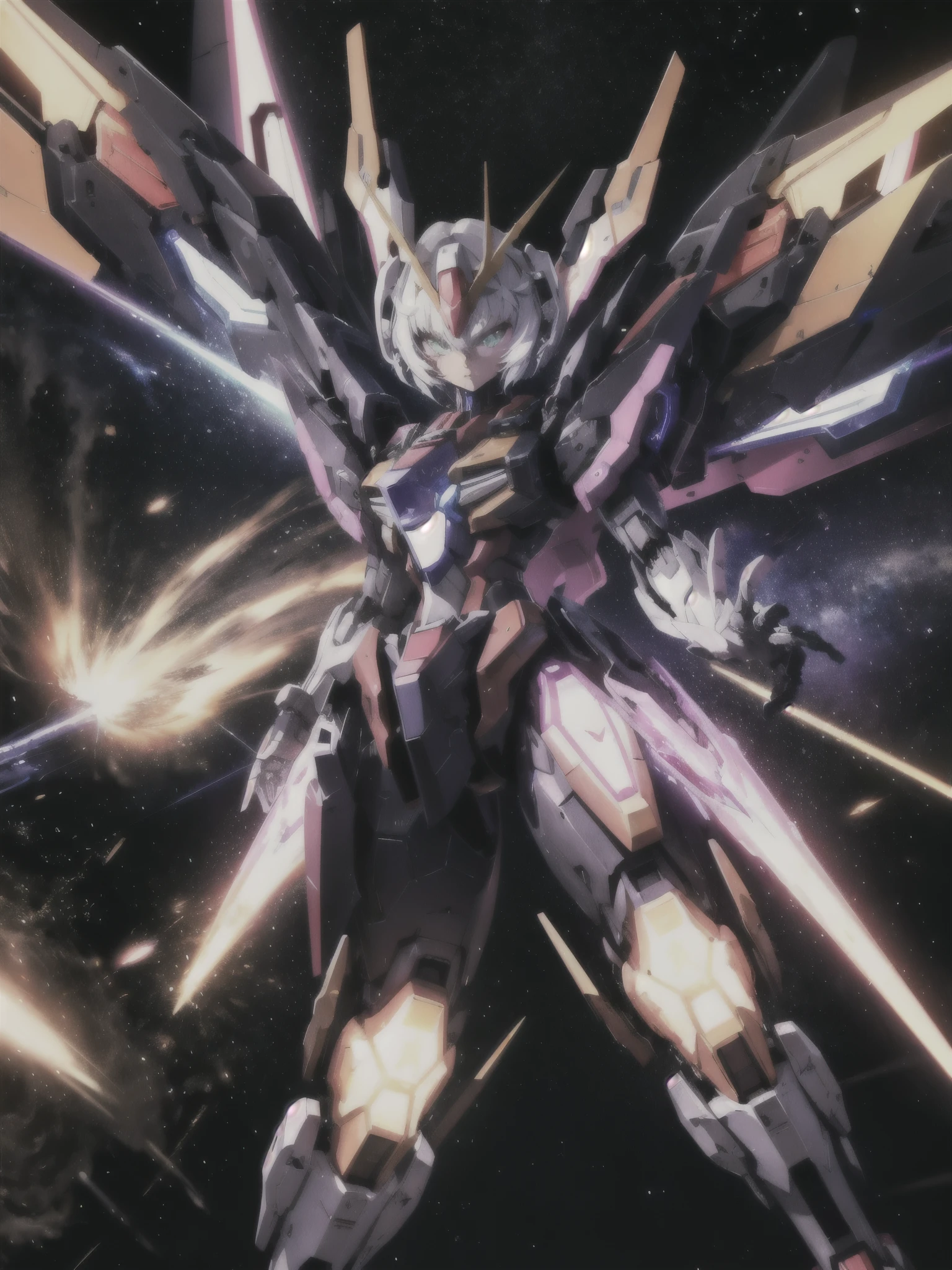 Girl fusion gundam machinery microwave galaxy darkness magic